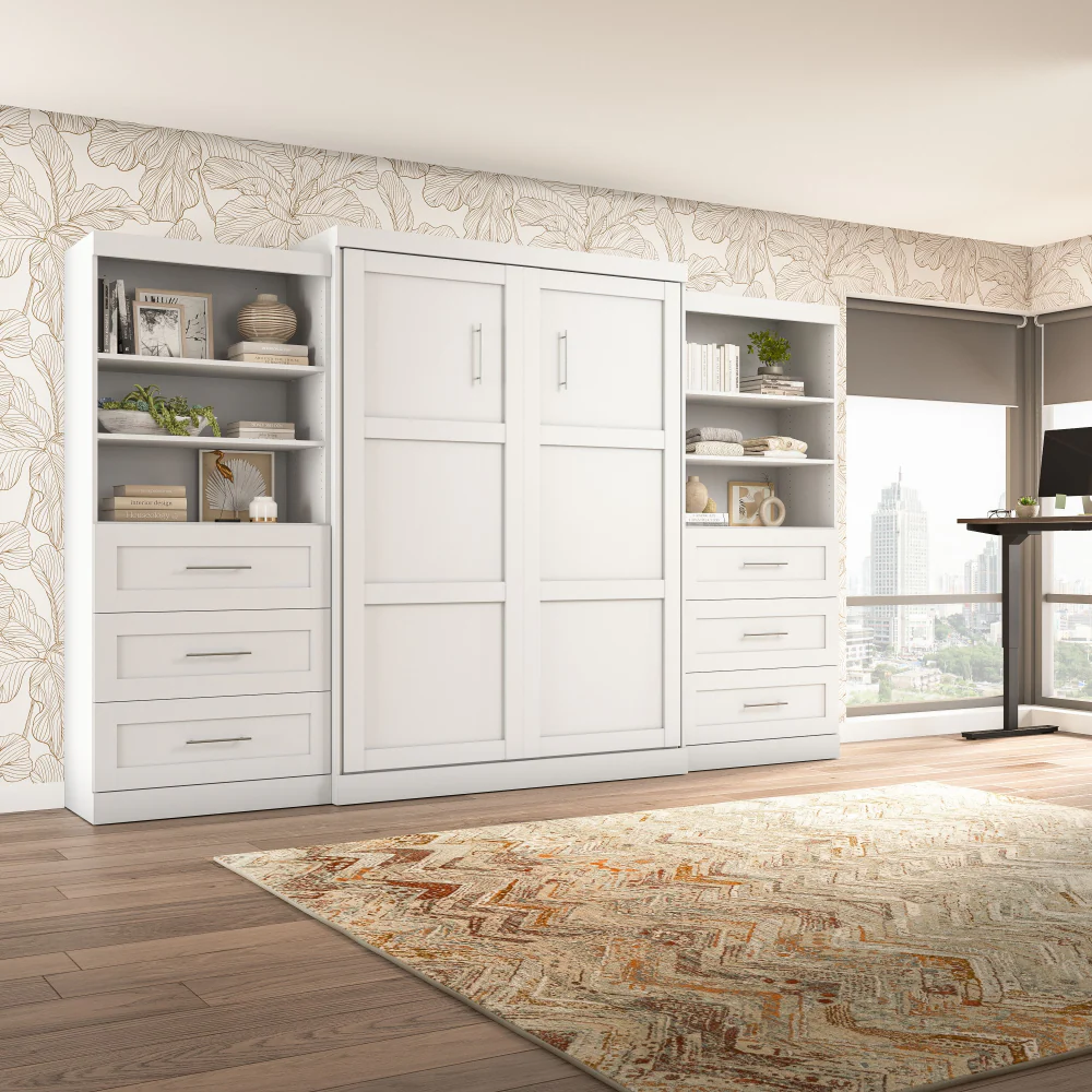 Murphy Bed with Storage Cabinet and Drawers - Image 31