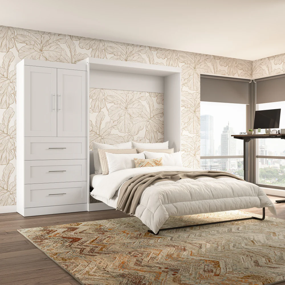 Murphy Bed with Storage Cabinet and Drawers - Image 38