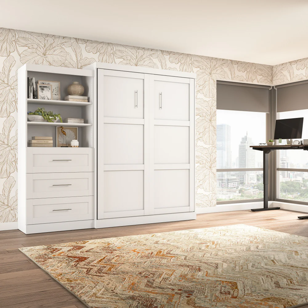 Murphy Bed with Storage Cabinet and Drawers - Image 4