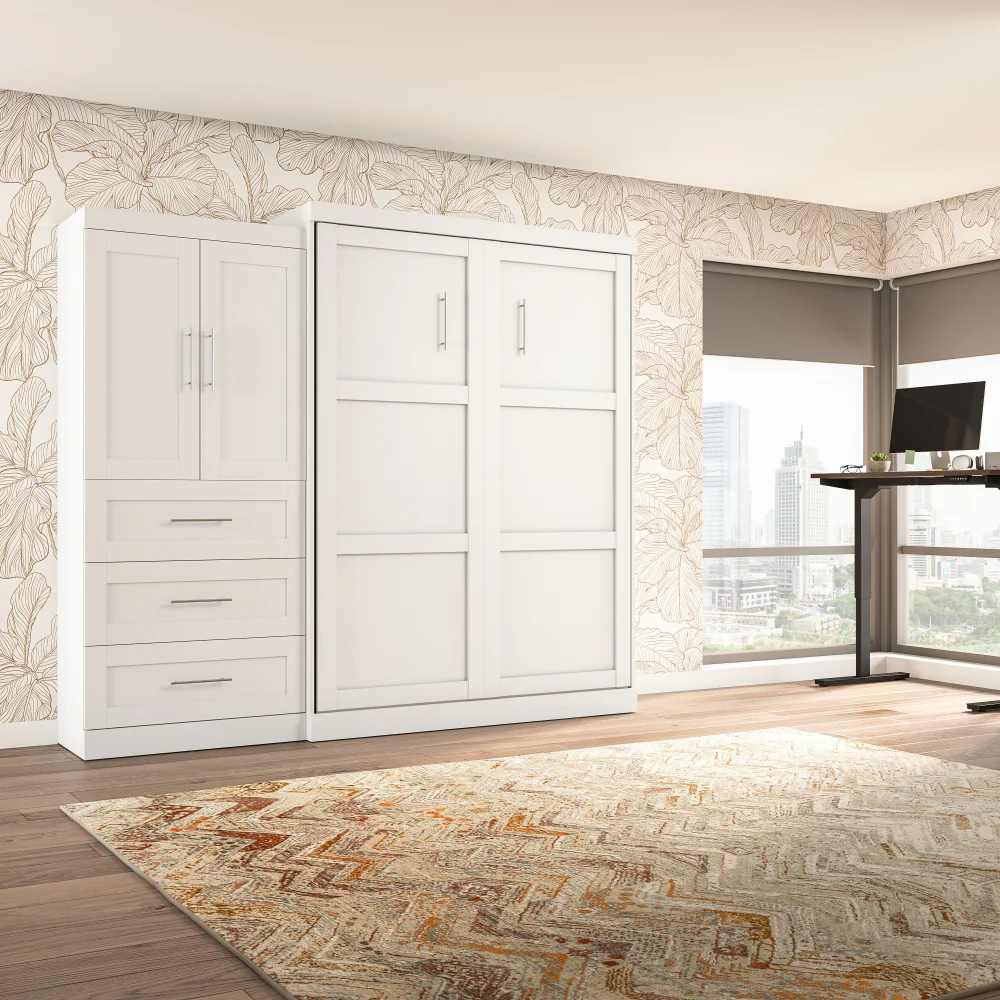 Murphy Bed with Storage Cabinet and Drawers - Image 40