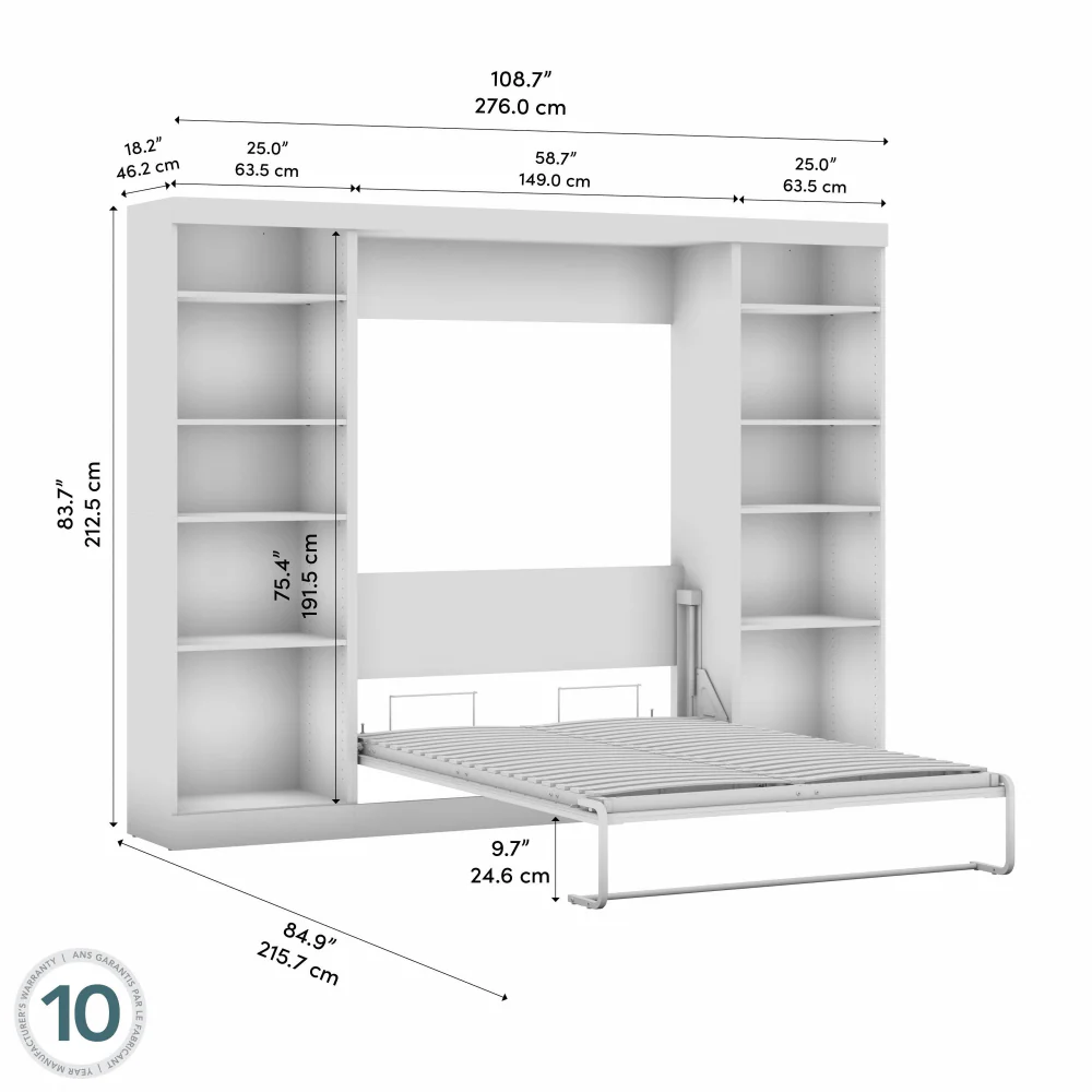Murphy Bed with Storage Towers - Image 10