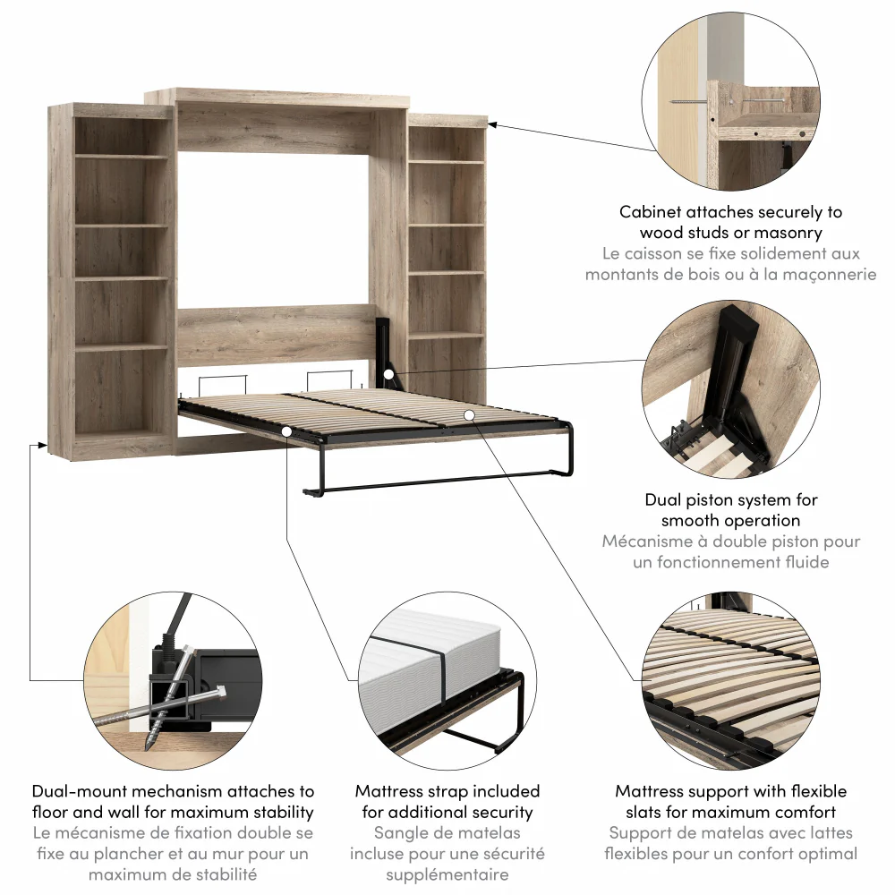 Murphy Bed with Storage Towers - Image 58