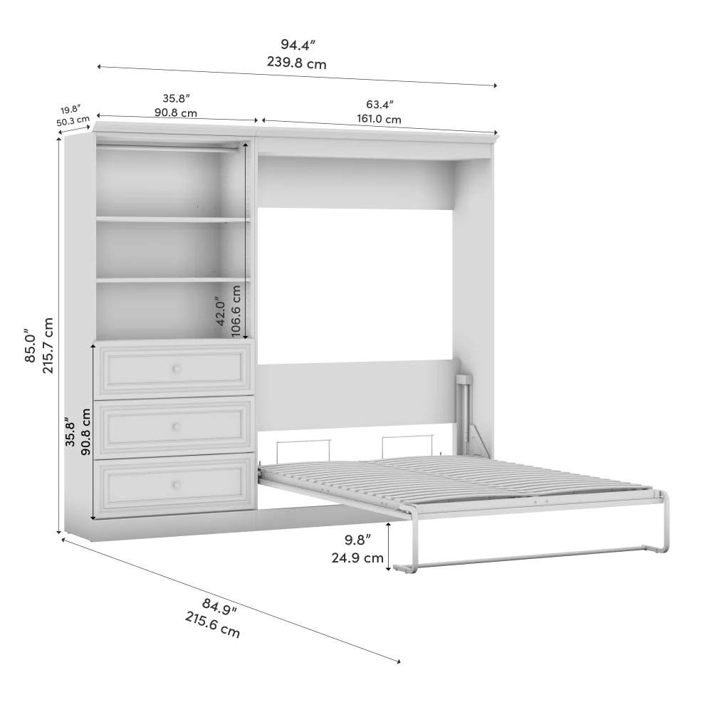 Murphy Bed with Storage Tower - Image 10