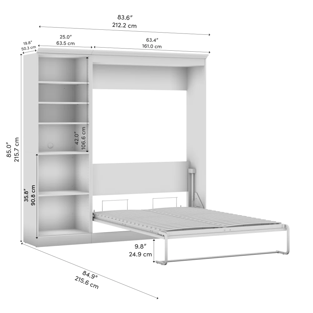 Murphy Bed with Storage Tower - Image 50