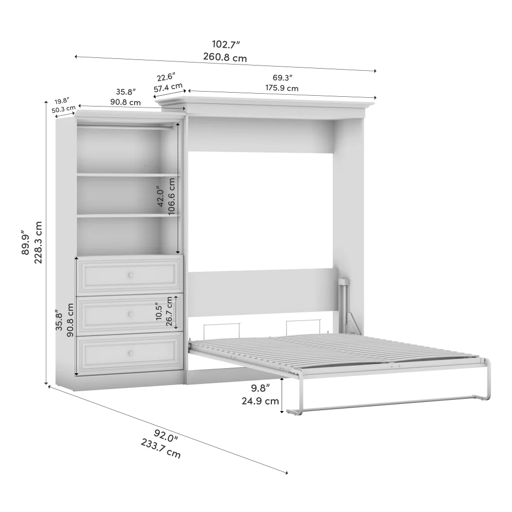 Murphy Bed with Storage Tower - Image 60