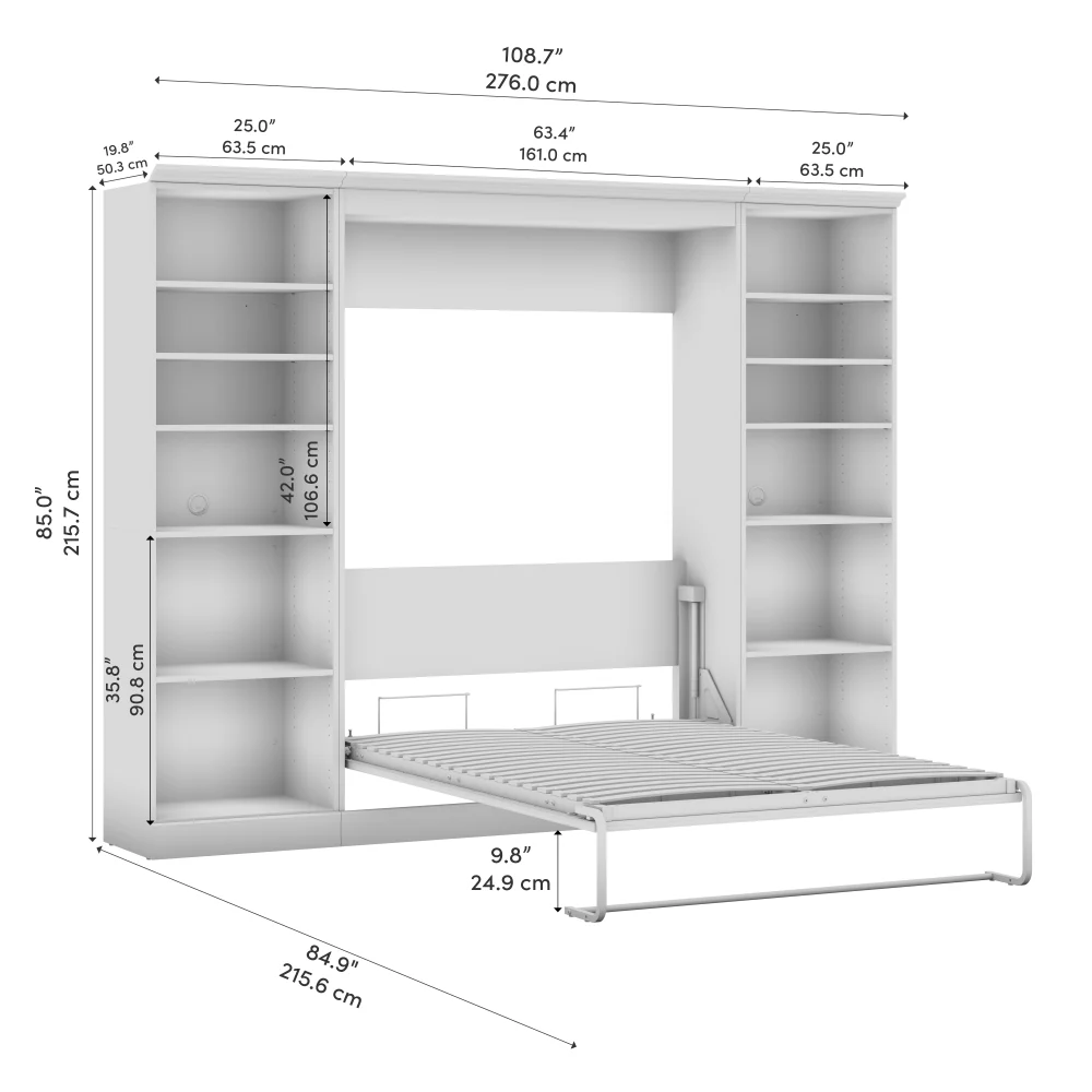 Murphy Bed with Storage Towers - Image 29