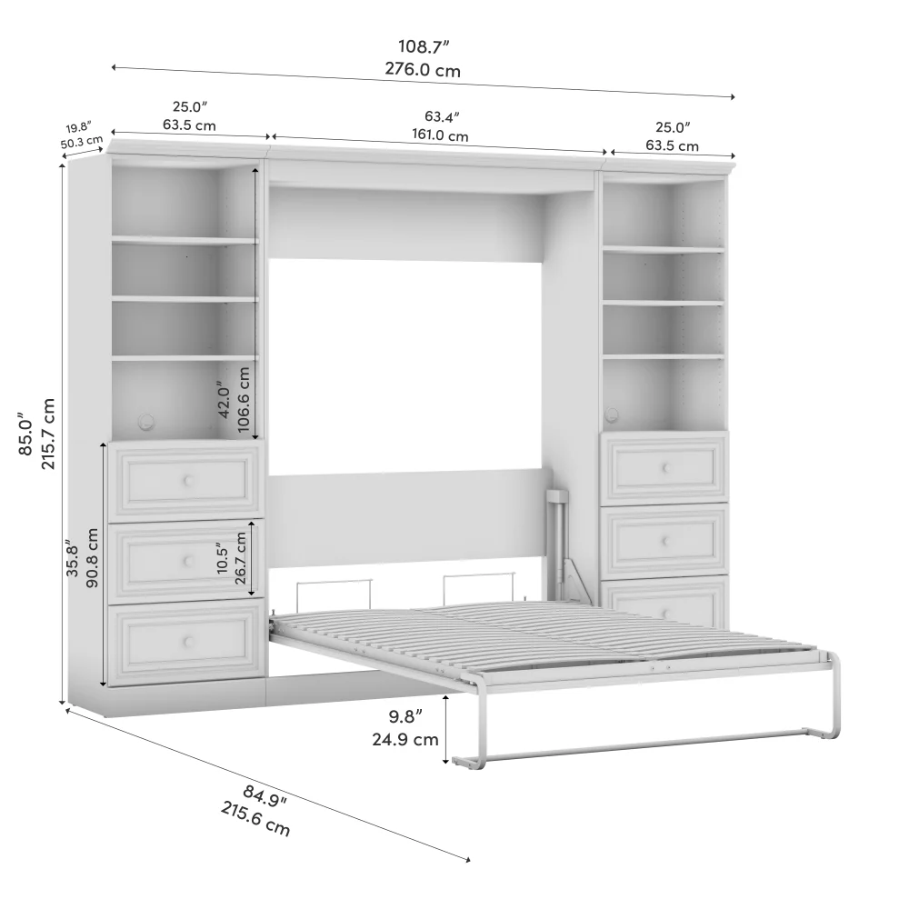 Murphy Bed with Storage Towers - Image 49