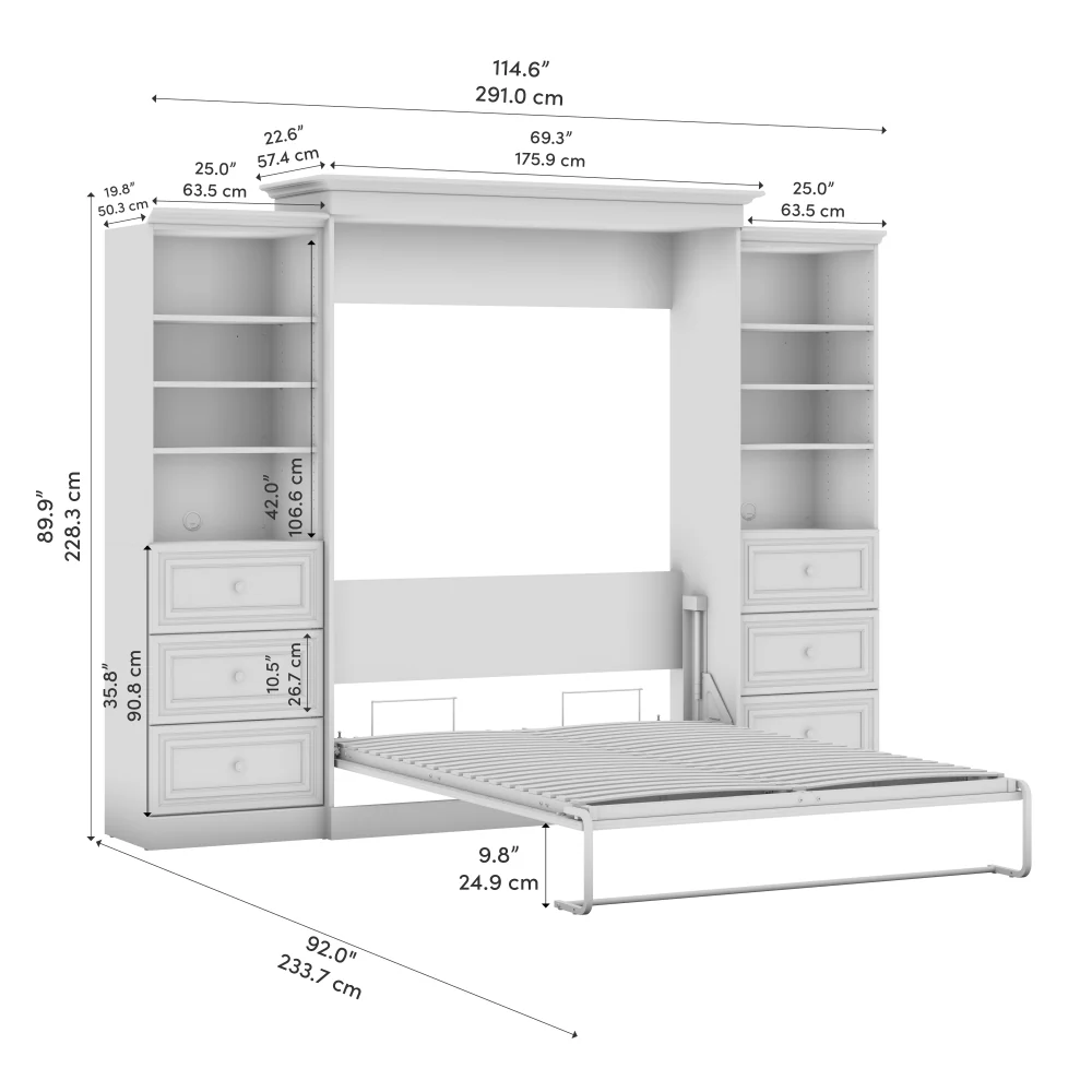 Murphy Bed with Storage Towers - Image 9